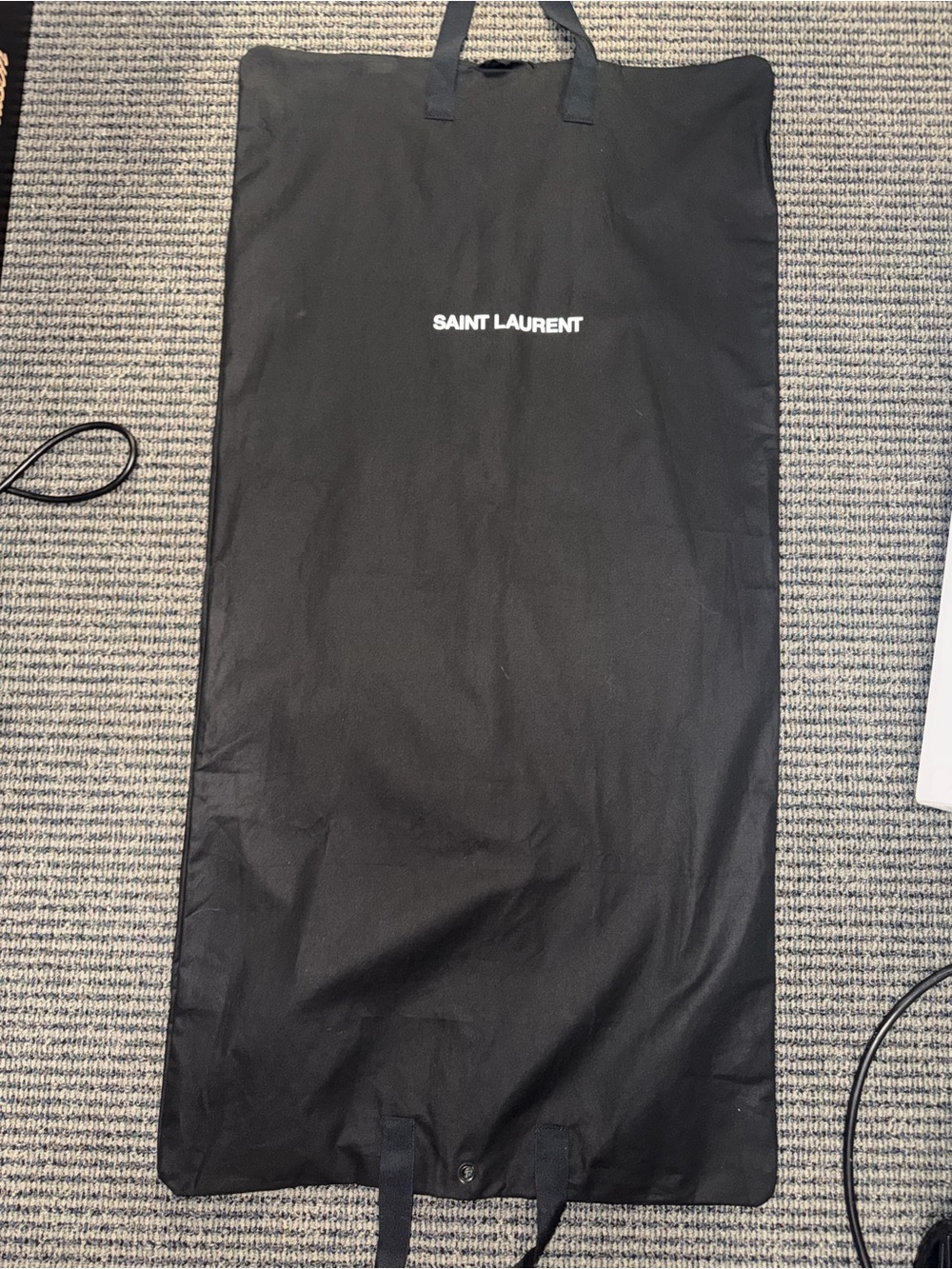 Saint Laurent Black Garment Travel Cover with Handles